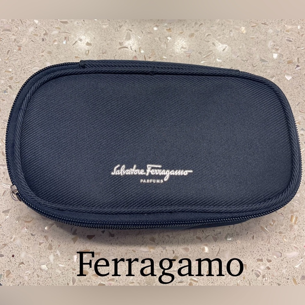 Salvatore Ferragamo Toiletries Bag Blue - Picture 1 of 5